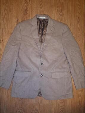 Ralph Lauren Sport Coat Mens 40R Beige Cashmere Silk Wool